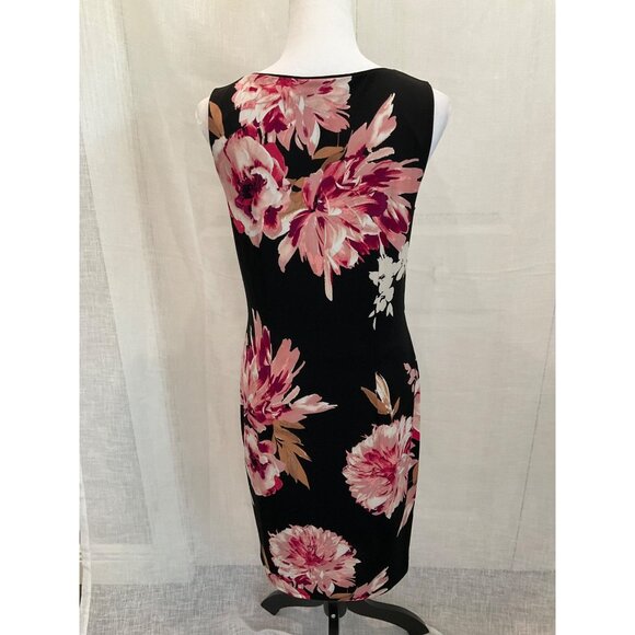 White House Black Market size Medium Sleeveless Floral Print Dress - Picture 4 of 6